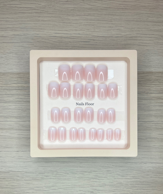 Kit de faux ongles - baby boomer - carré moyen