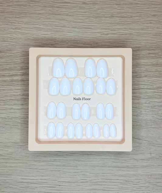Faux ongles - Amande Blanc